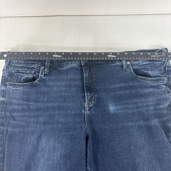 Silver Jeans Women's Plus Size 22 Blue Elyse Slim Boot Denim Jean‎ Pants - Picture 14 of 16